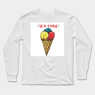 cold ice cream t-shirt Long Sleeve T-Shirt